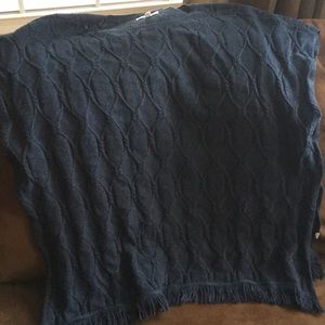 Oversized navy blue tunic sweater